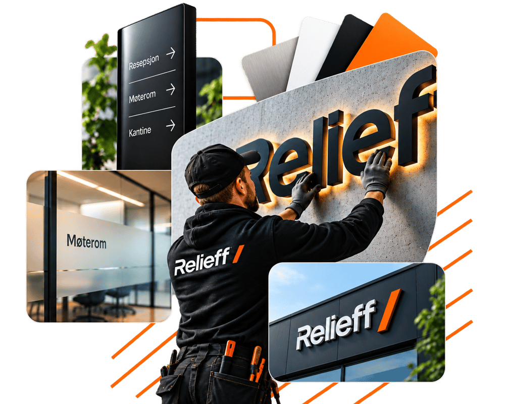 Eksempler på skilt og profilering